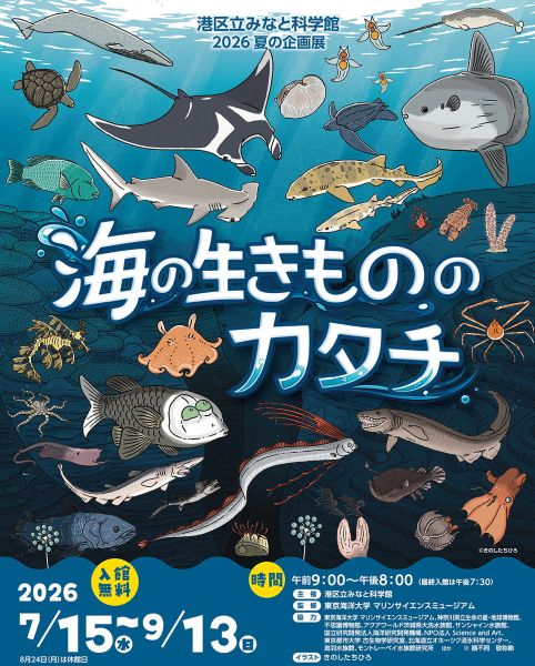 港区立みなと科学館2026夏の企画展「海の生きもののカタチ」